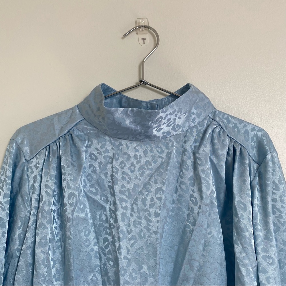 PRETTIEST BLUE satin blouse